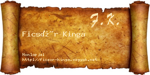 Ficsór Kinga névjegykártya