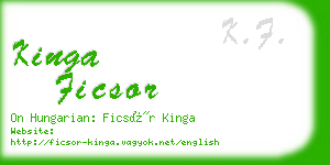 kinga ficsor business card